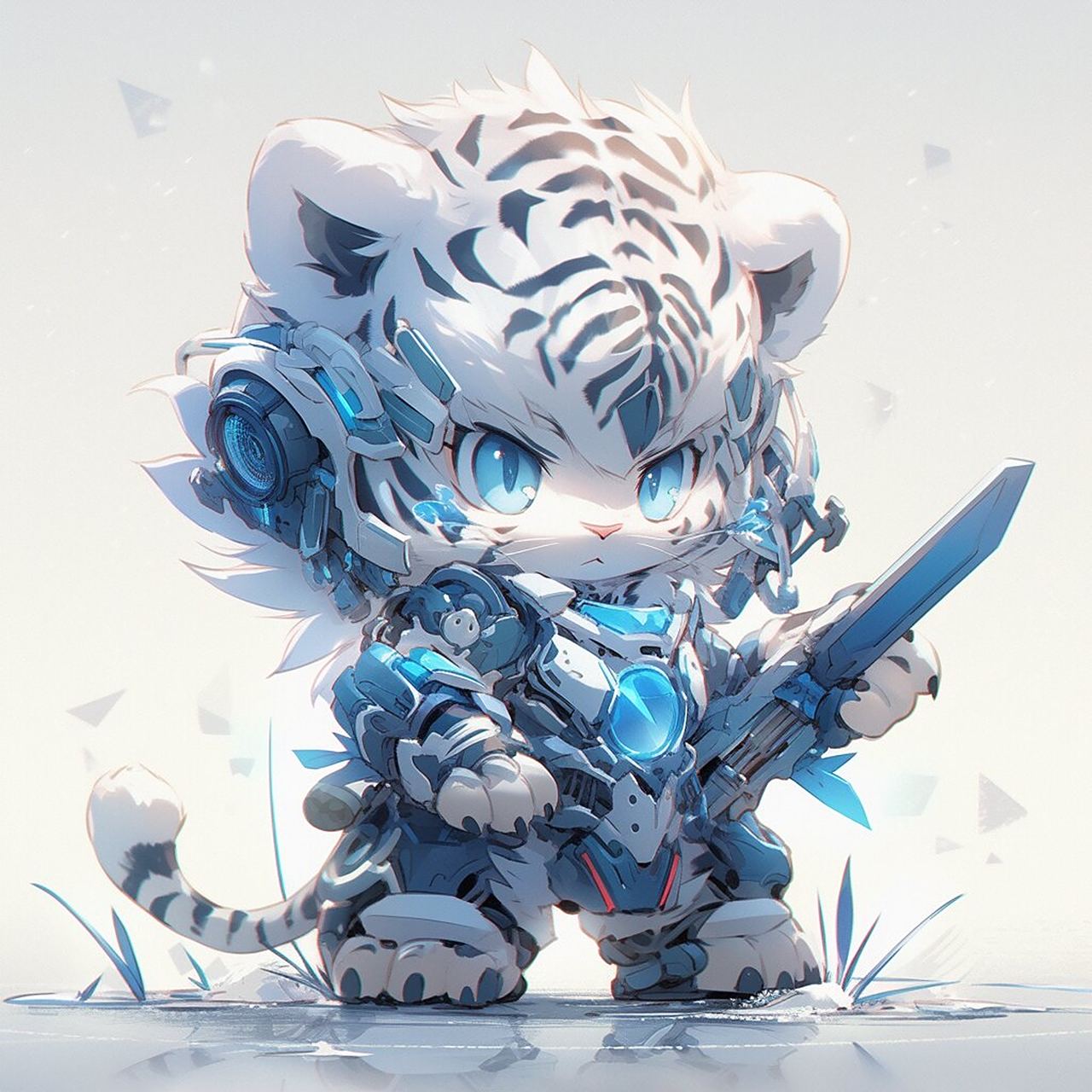 q版机甲虎  二次元可爱头像,属虎的快来