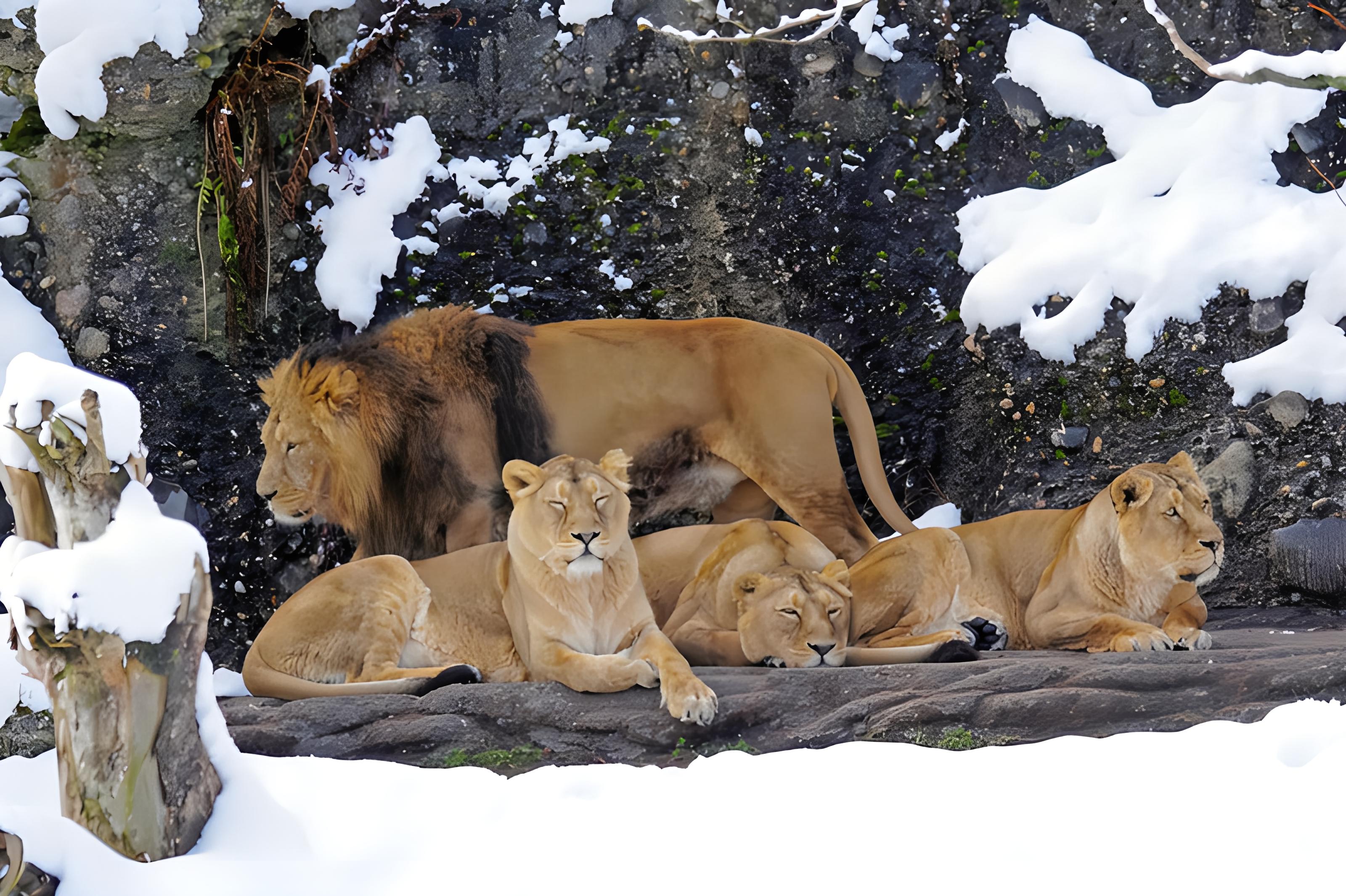 动物过冬各显神通,百兽之王狮子如何过冬?