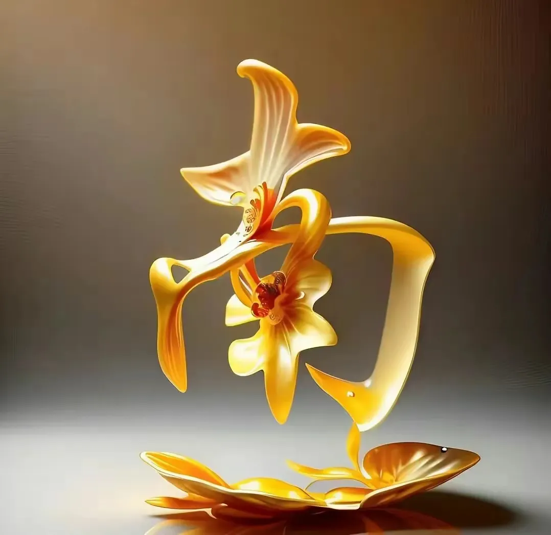 黄色花朵版姓氏头像