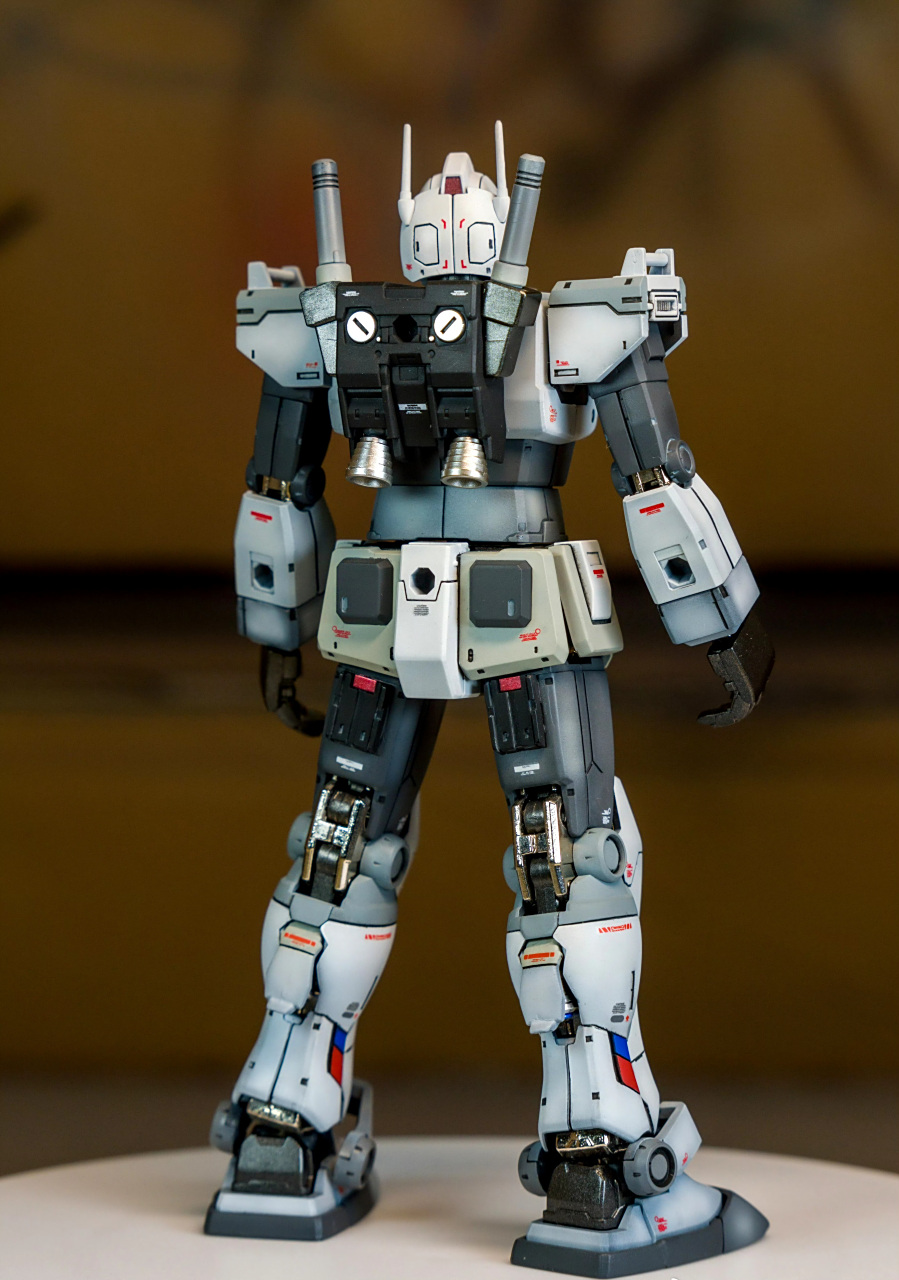 模型欣赏:机动战士高达0079 hg gto 元祖高达 出厂配色,头部天线与2号