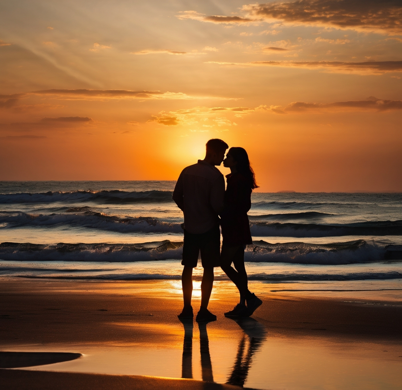 他们的手紧紧相握,仿佛在诉说着无尽