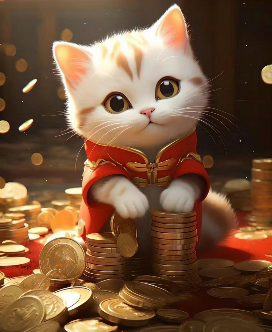 好运福运发财暴富招财猫咪专用头像.