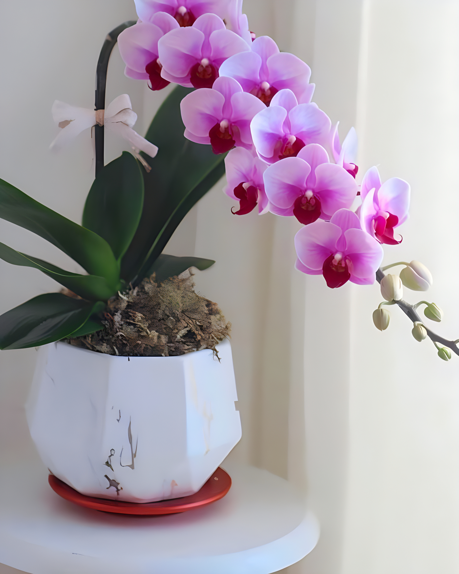 蝴蝶兰,以其独特的花朵形状和艳丽的颜色,成为了新春花卉鸿运当头的