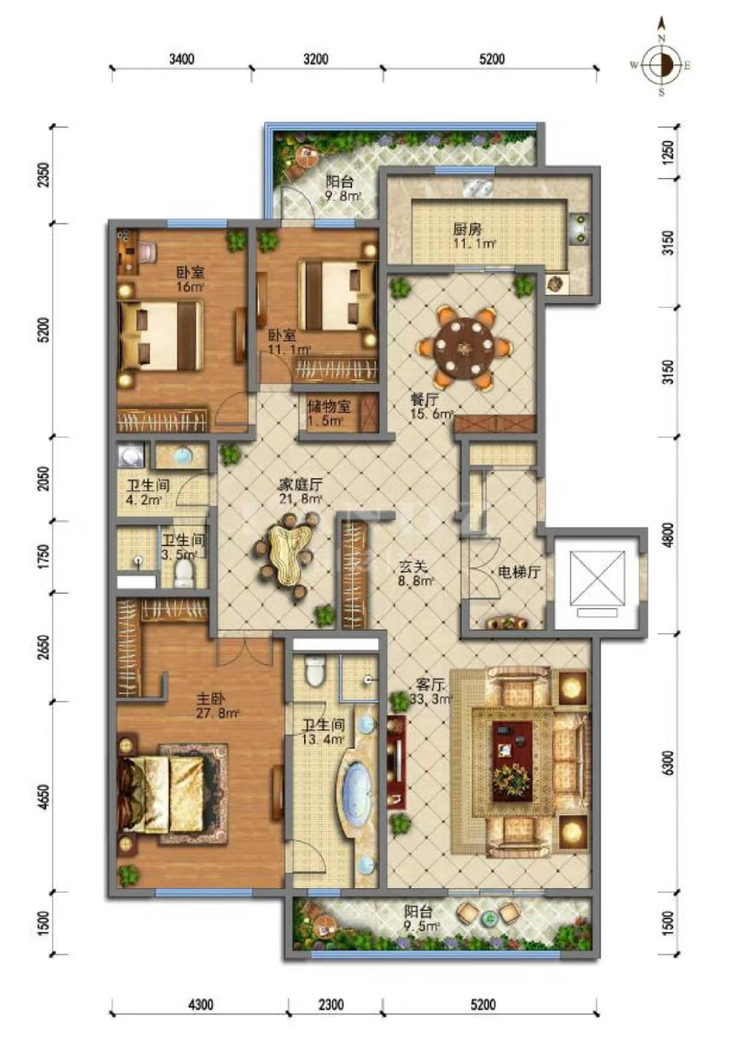 1,不心疼的大平层,7平门厅外送放鞋柜地方