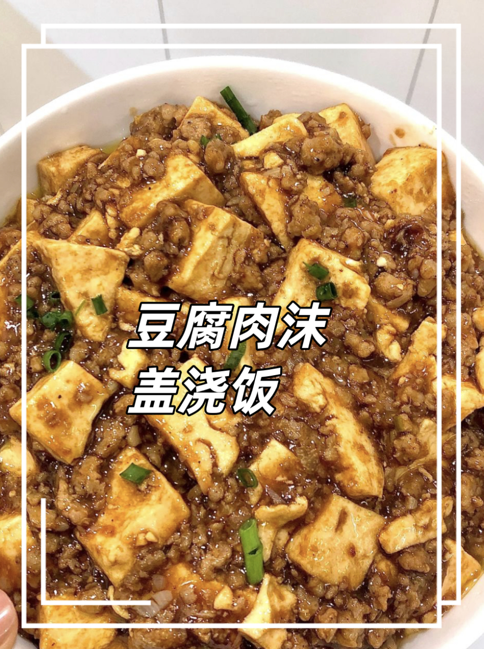 各位碳水星人,注意啦!今天给大家带来一道超级下饭的豆腐肉沫盖饭!