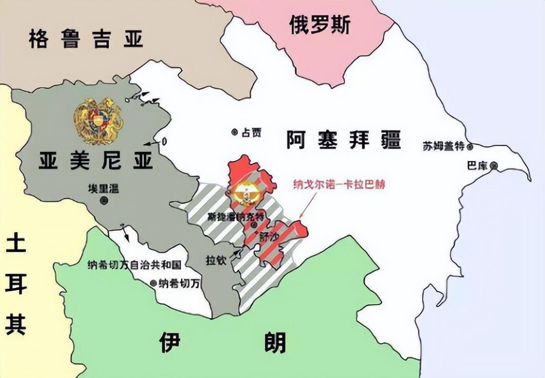 纳卡地区实际控制地图图片