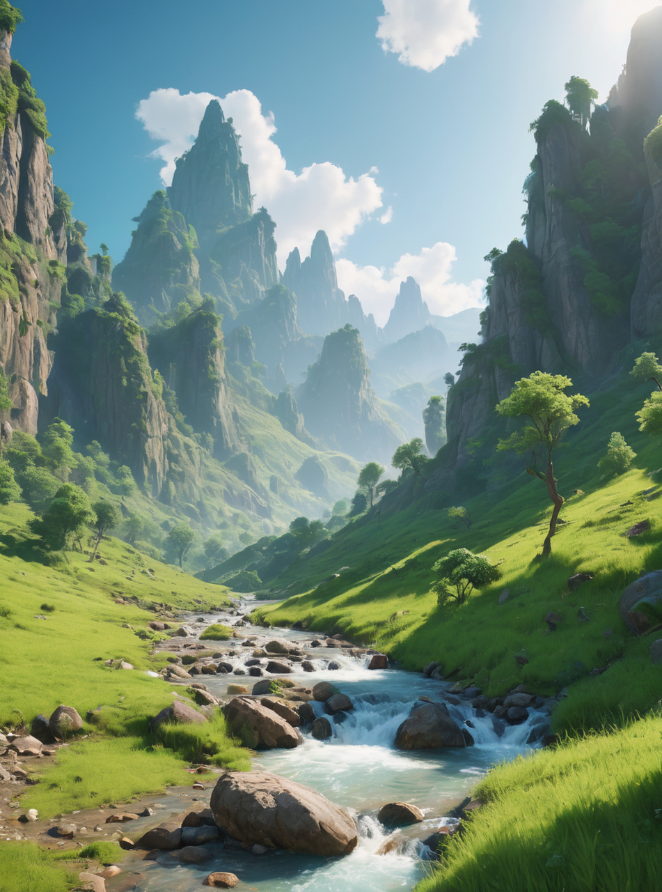 风景壁纸-山水之美 山的巍峨,水的柔美,山和水的组合那便是一幅幅善心