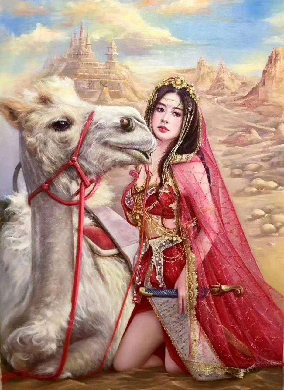 手绘油画欣赏～古风美人～性感妖娆