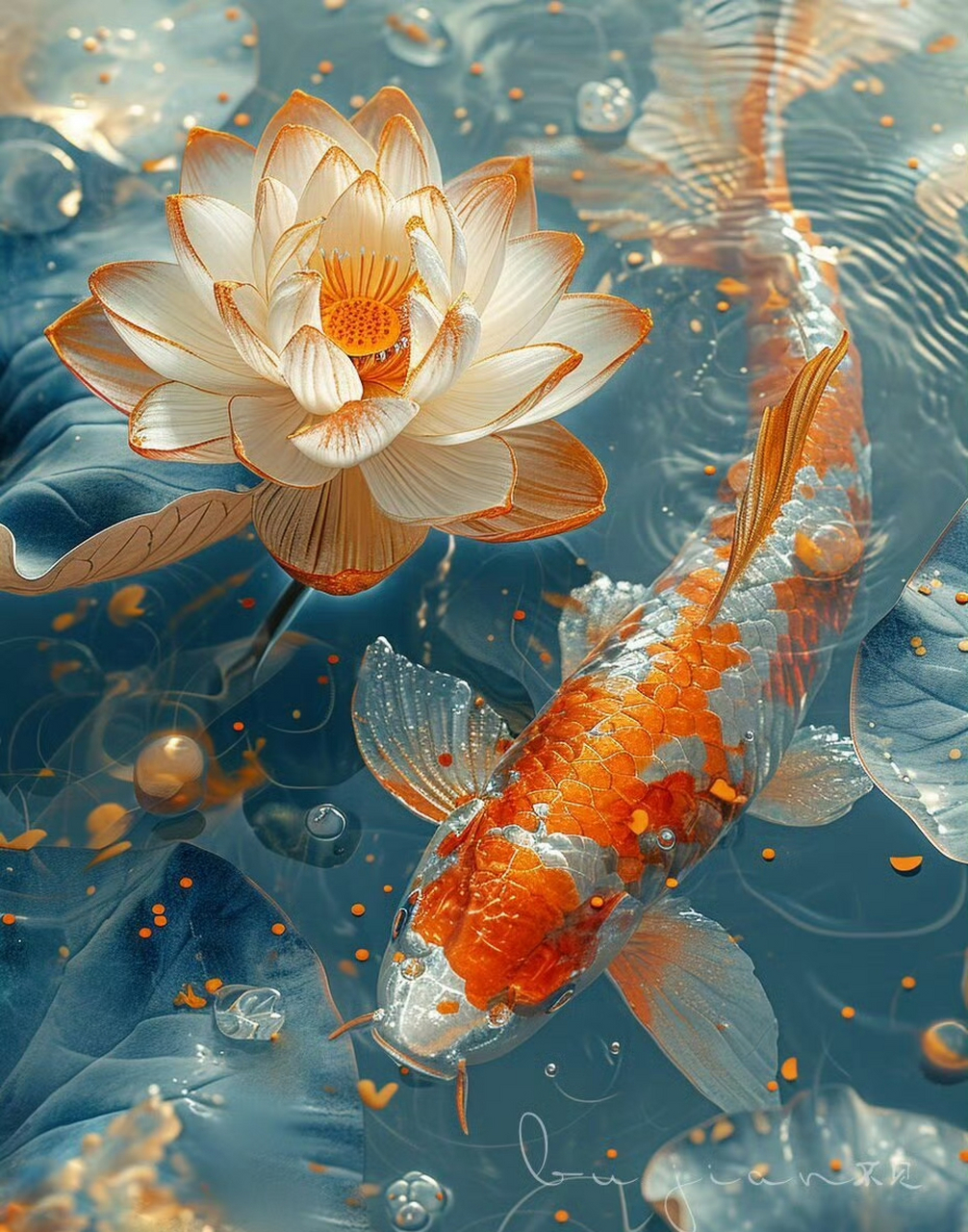 2024 如鱼得水 好运莲莲,如鱼得水,好运连连,福气满满,喜气洋洋,财源