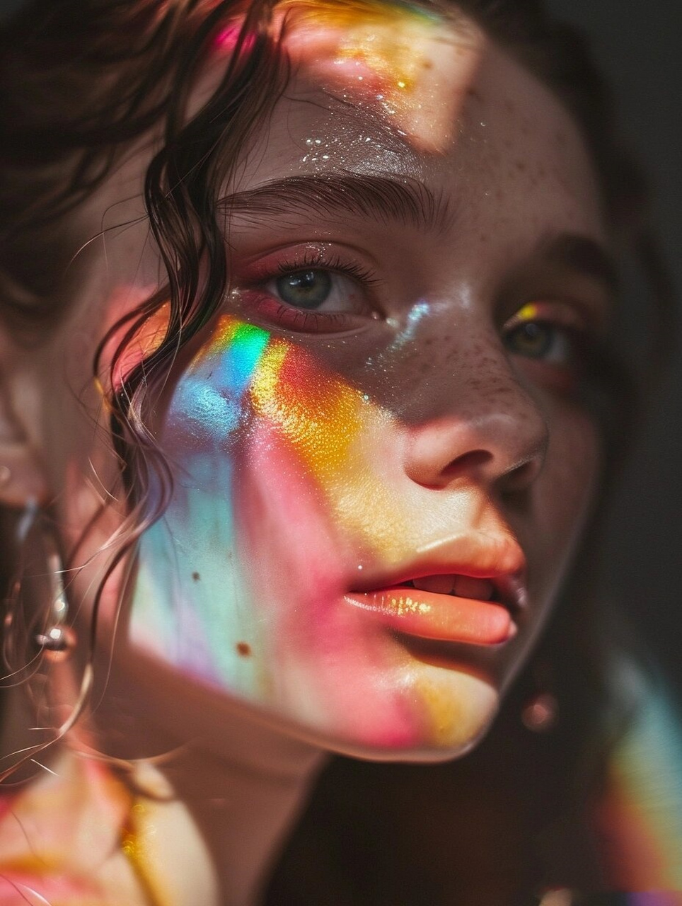 彩虹妆容,女性的内心写照.