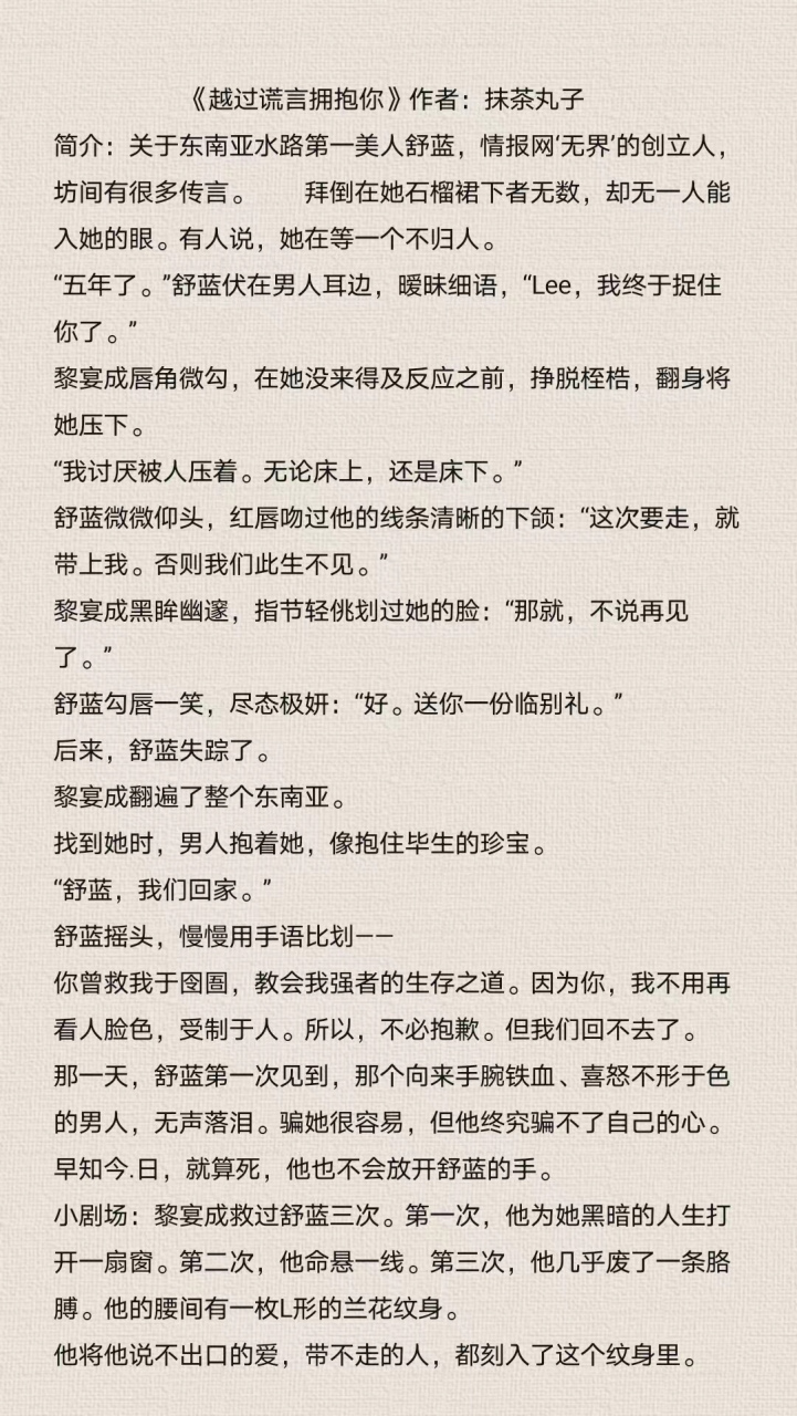 一: 现言糙汉文丨双卧底军旅,痞酷帅国际刑警vs美飒撩情报官