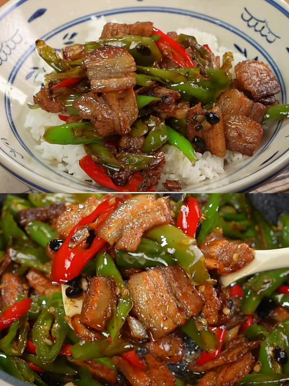青椒小炒肉,香辣入味,每次放假在家都少不了  食材准备:青辣椒,红辣椒