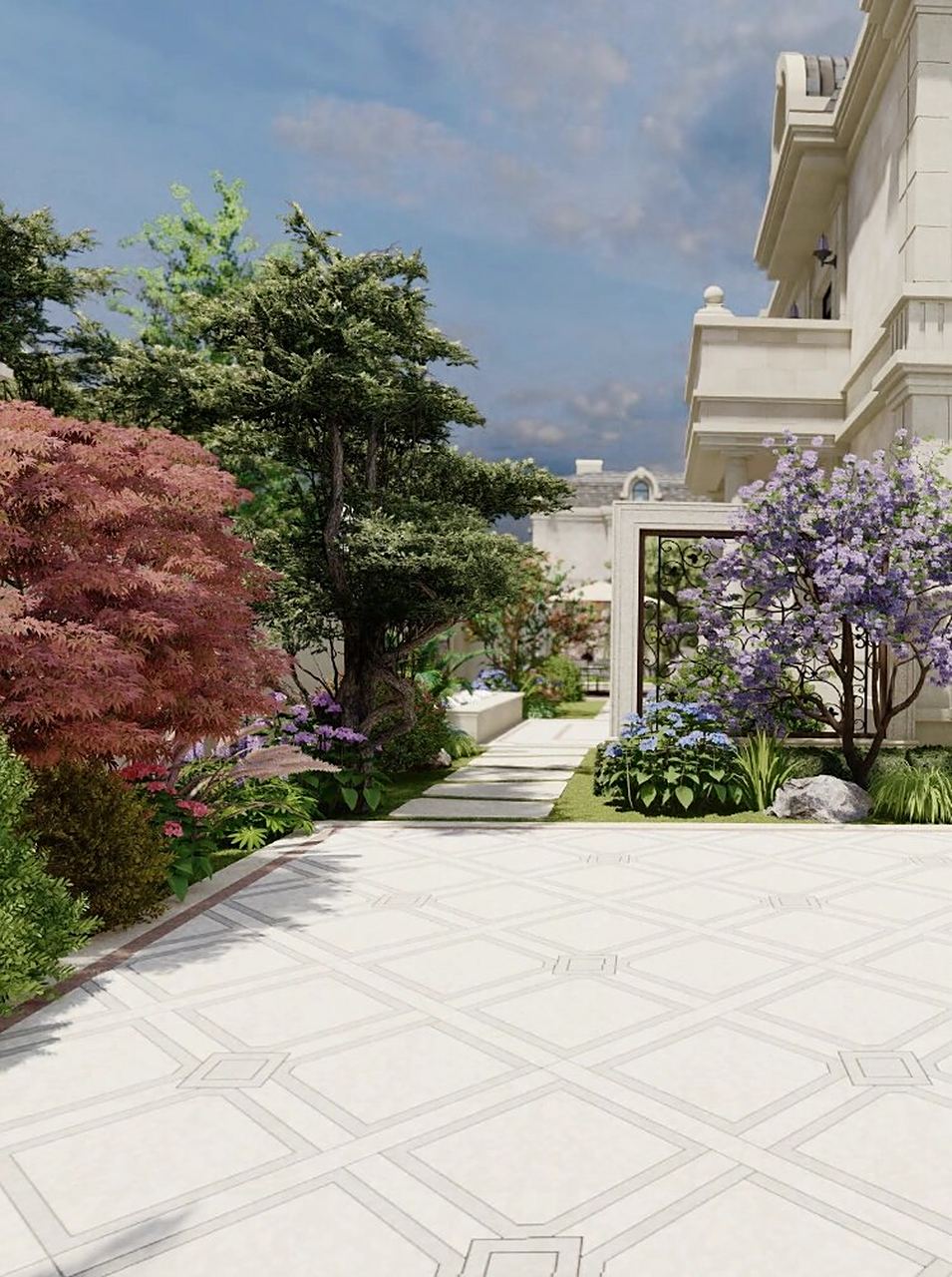 原创法式庭院设计,家里的莫奈花园好惊艳  法式庭院设计,让你的家秒变