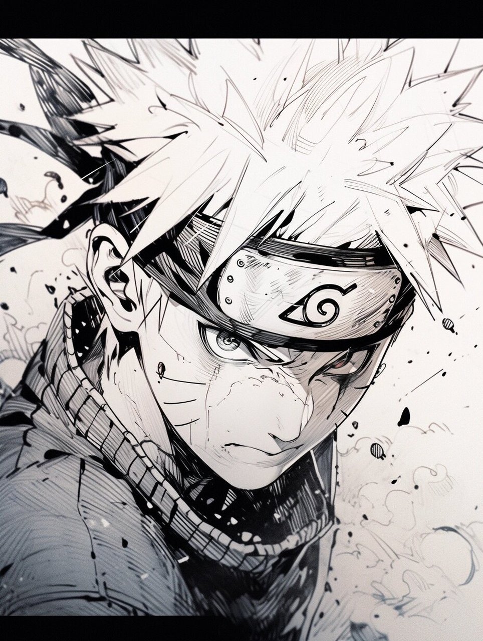 火影 | 鸣人线稿  太帅了!