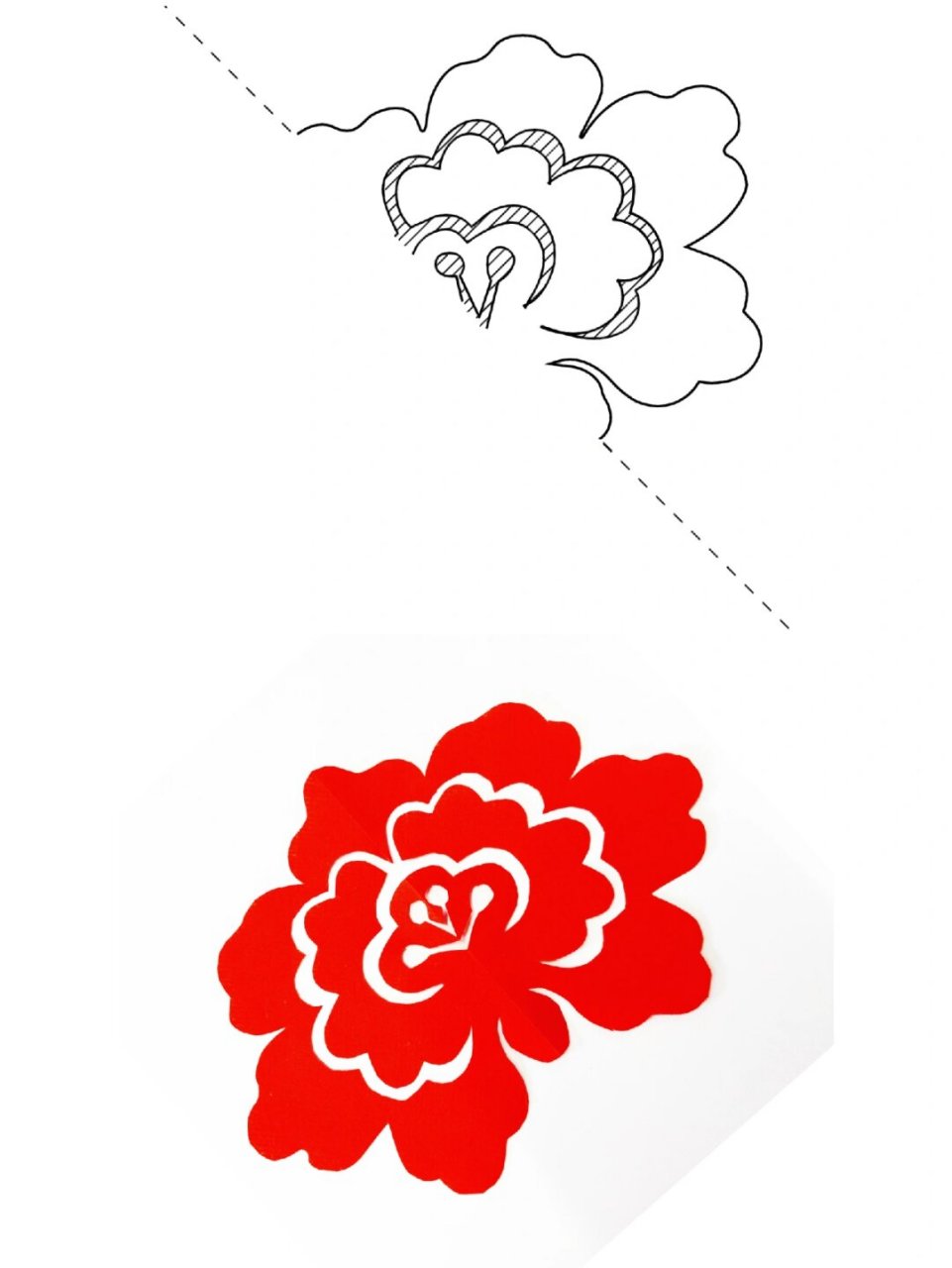 对于想学剪纸的朋友们,这里有个简单的方法,让你们轻松