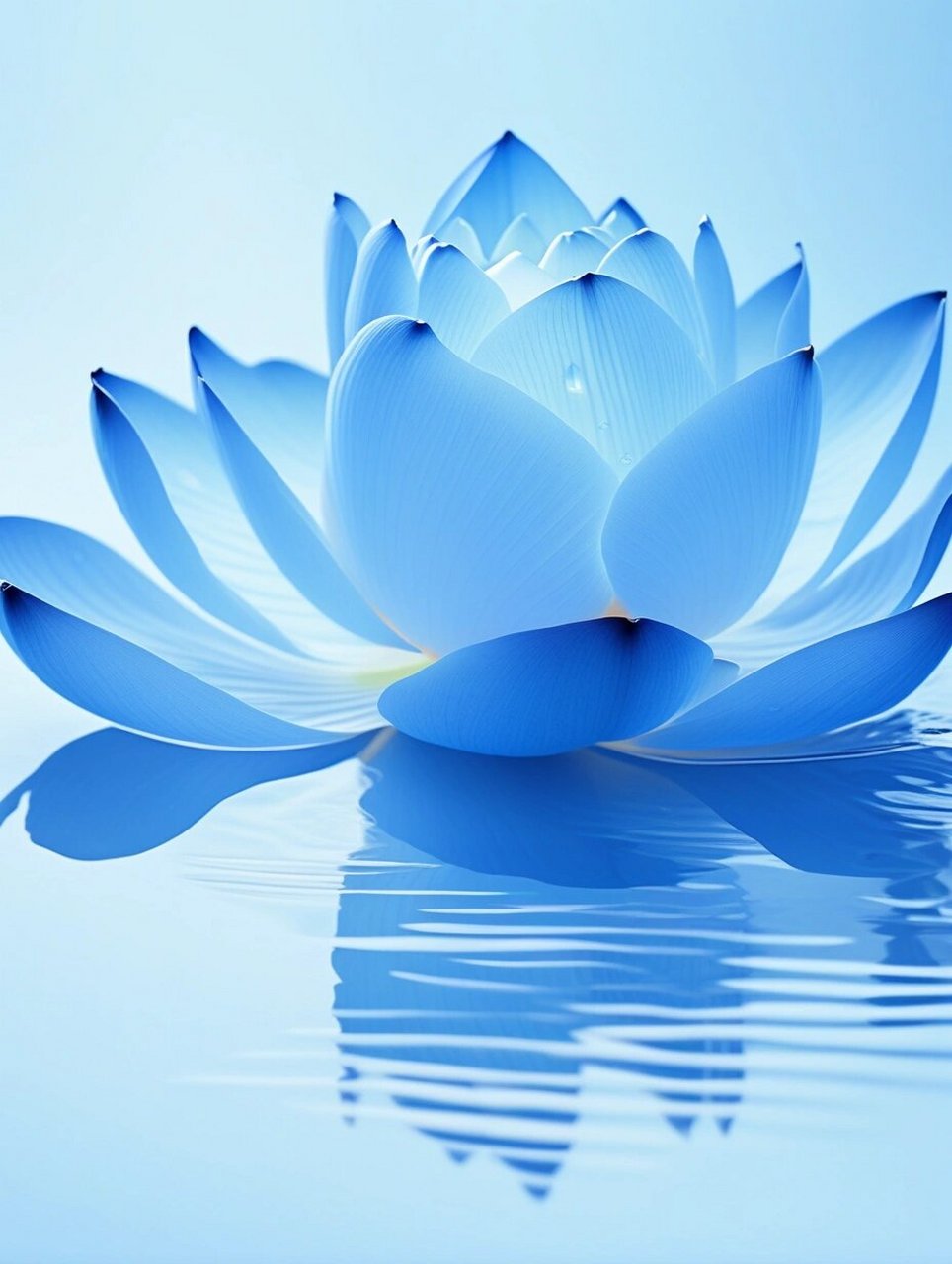 唯美意境中,荷花静静绽放,如诗如画  花瓣洁白无瑕,轻盈柔美,似舞动的