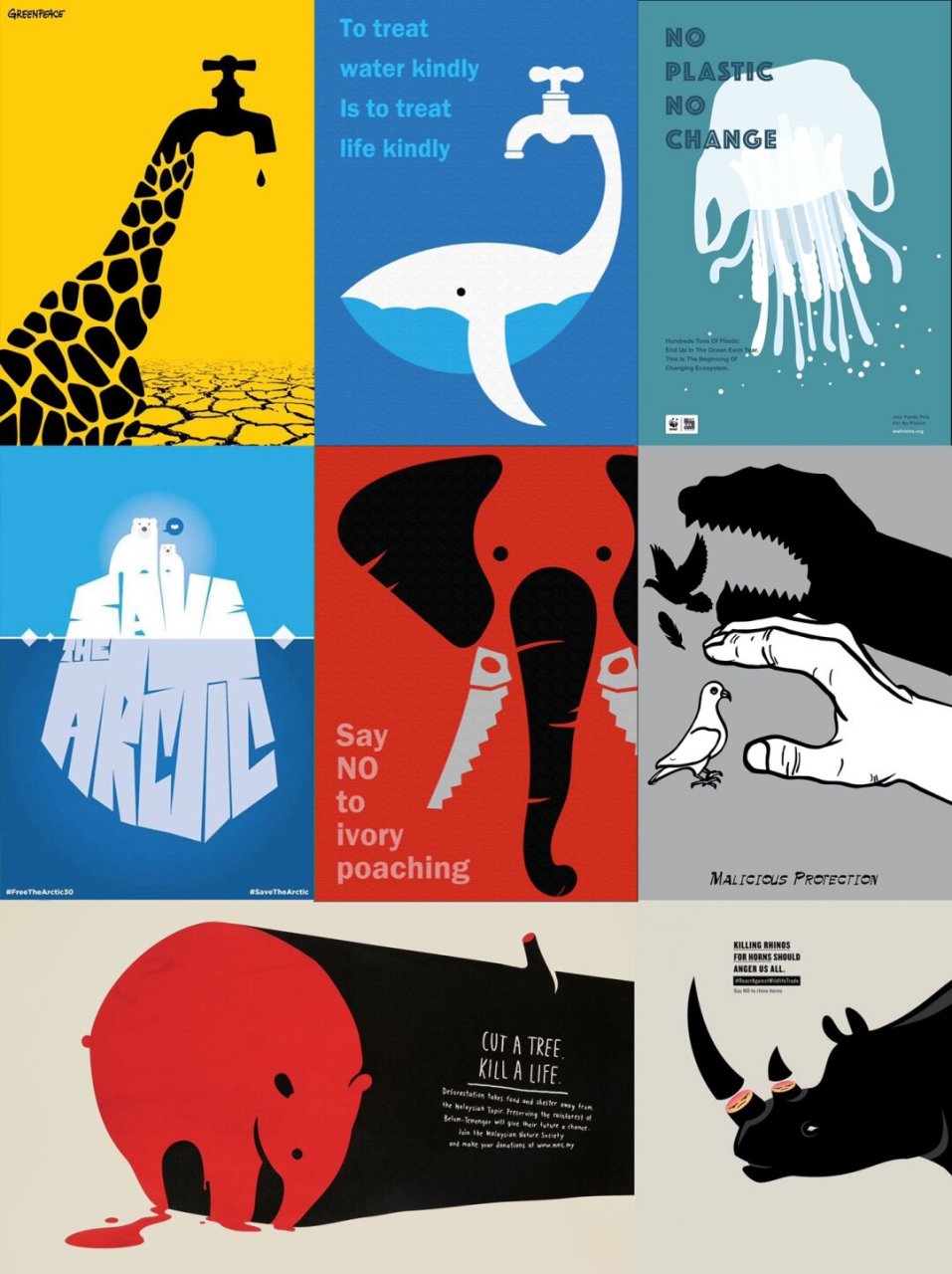 动物正负形创意海报|搞的就是艺术?  大自然就是最好的灵感!