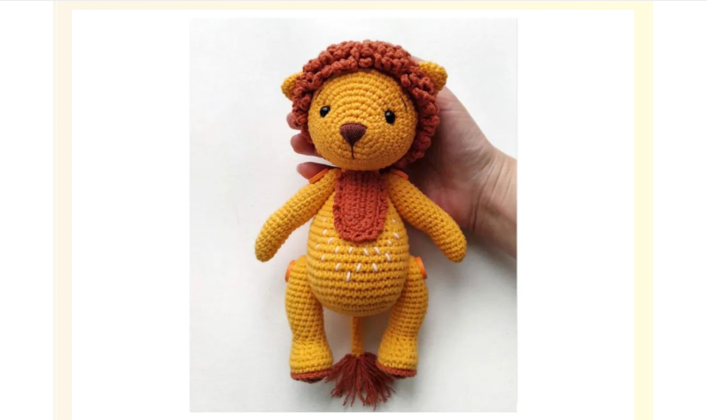 手工钩织:系围兜的小狮子宝宝,太萌了!