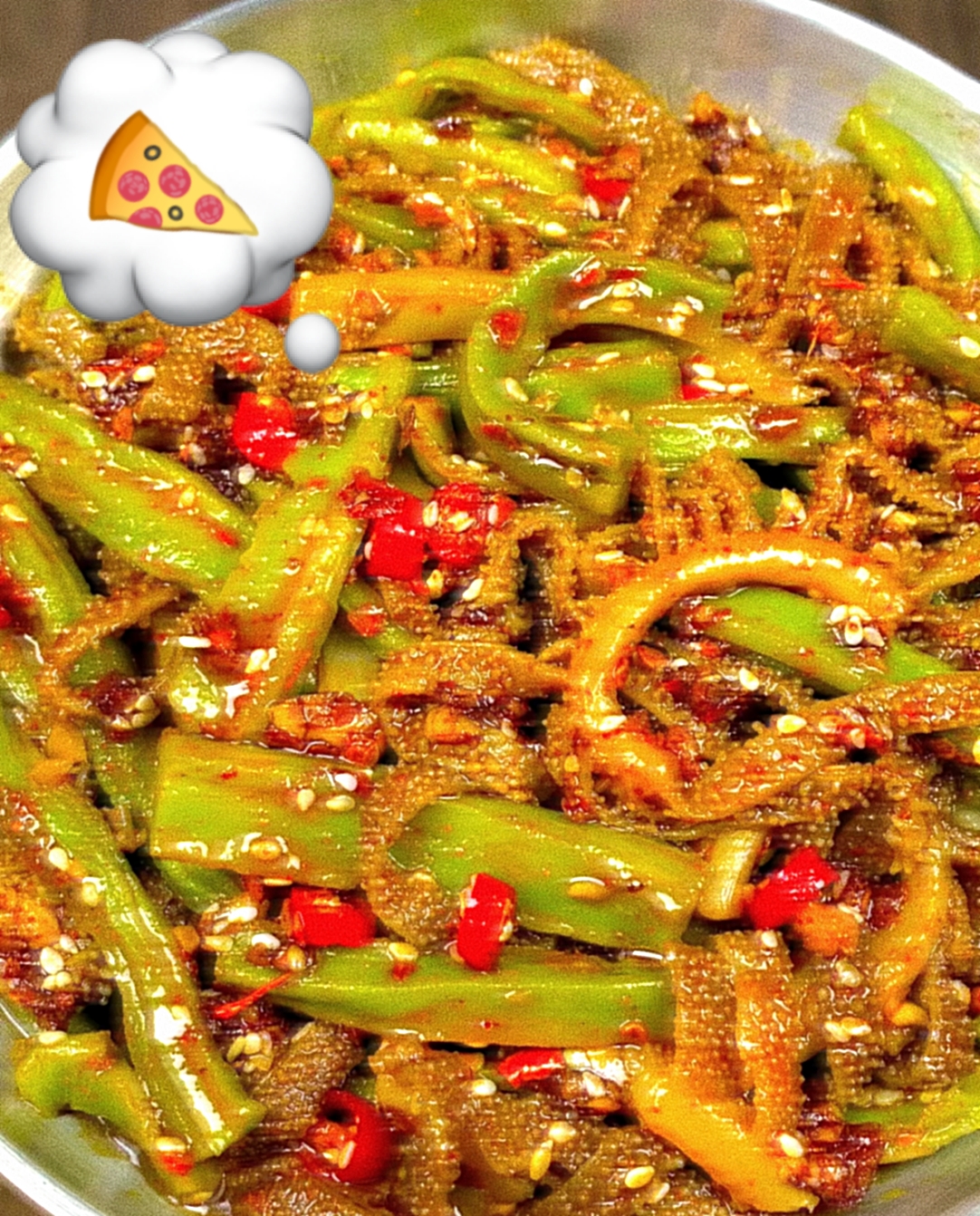 昨天去邻居家蹭饭被这个毛肚贡菜香迷糊了每一口都嘎嘣脆真的求