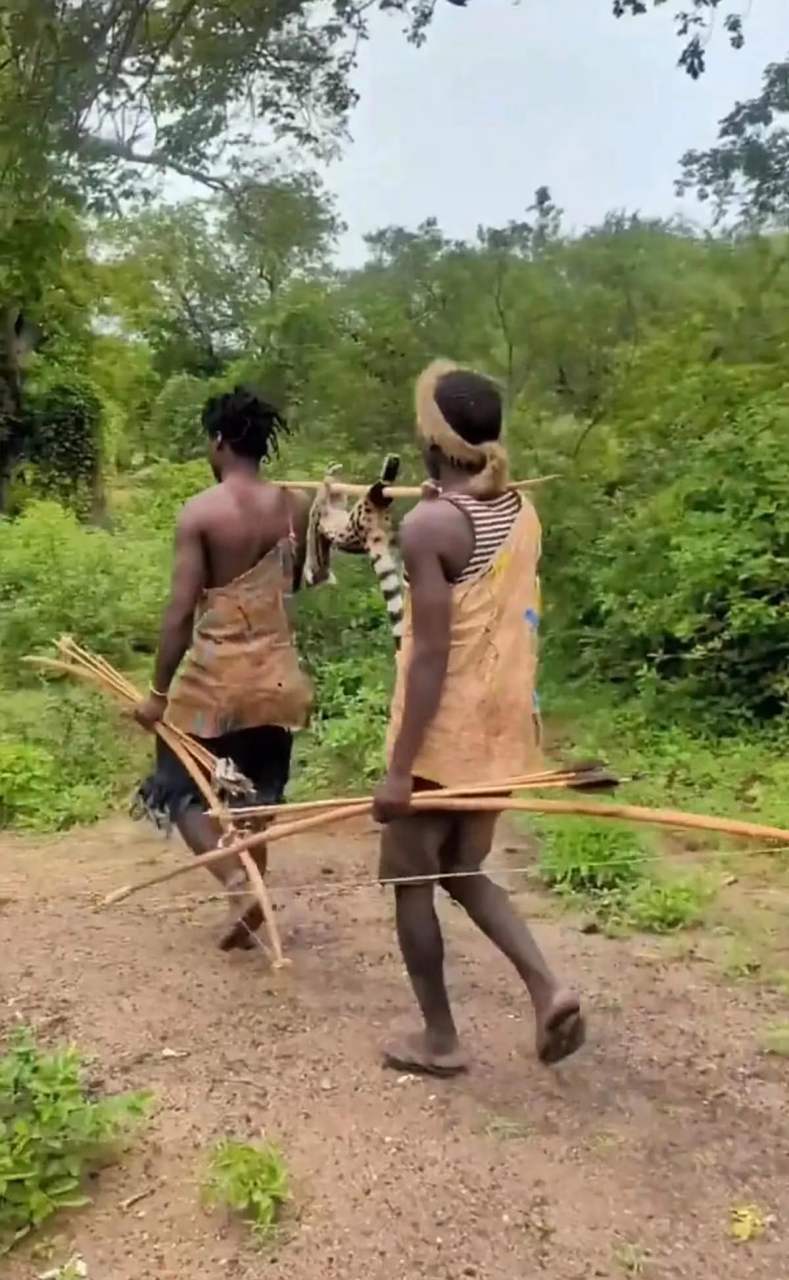 那么小的猎物,为啥要两个人抬着?