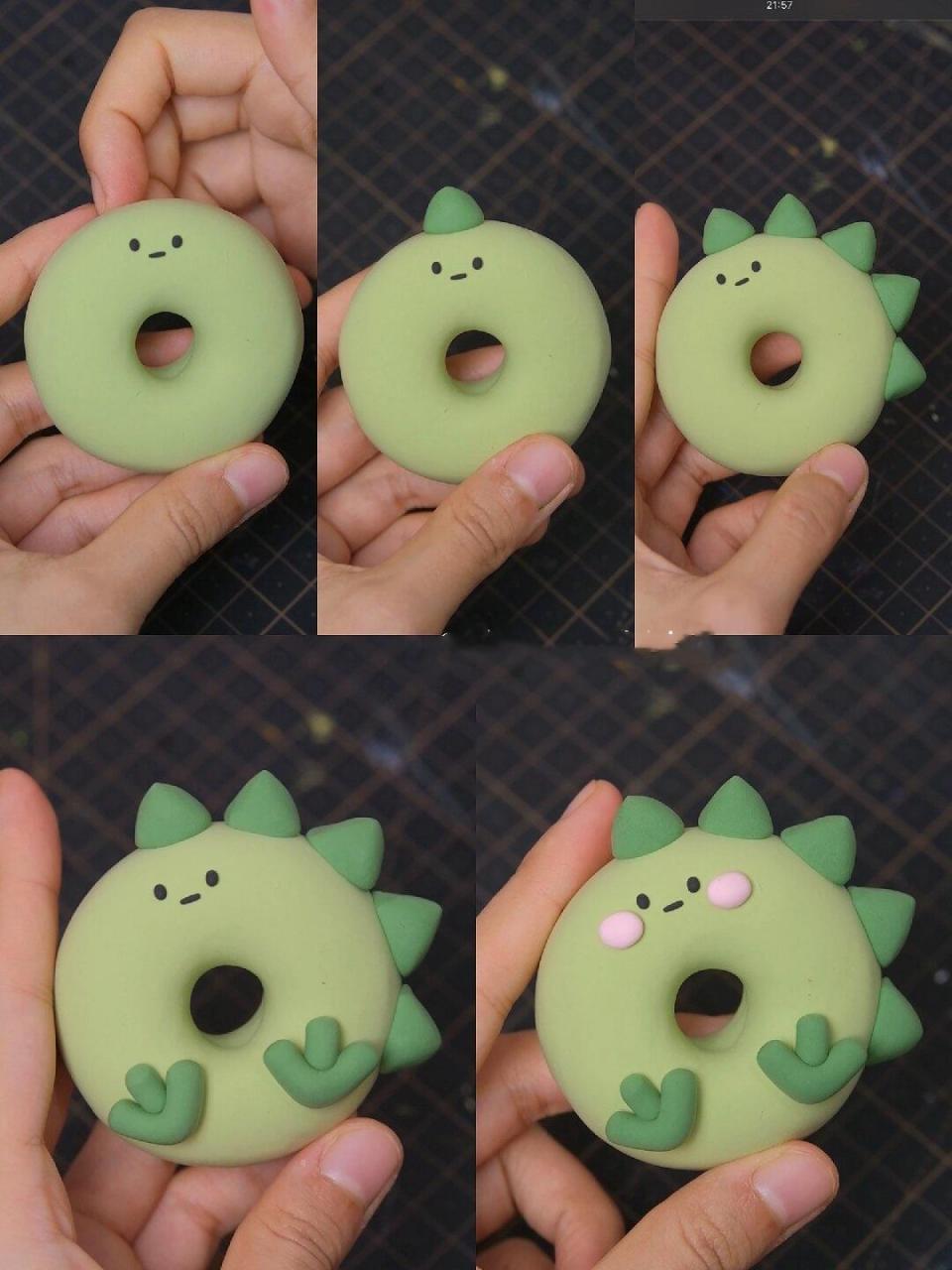 粘土教程 一起来做超可爱的动物甜甜圈     教程来啦!