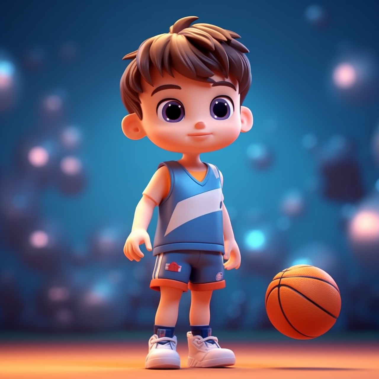 一个超级可爱的运动男孩,篮球 #aigc未来