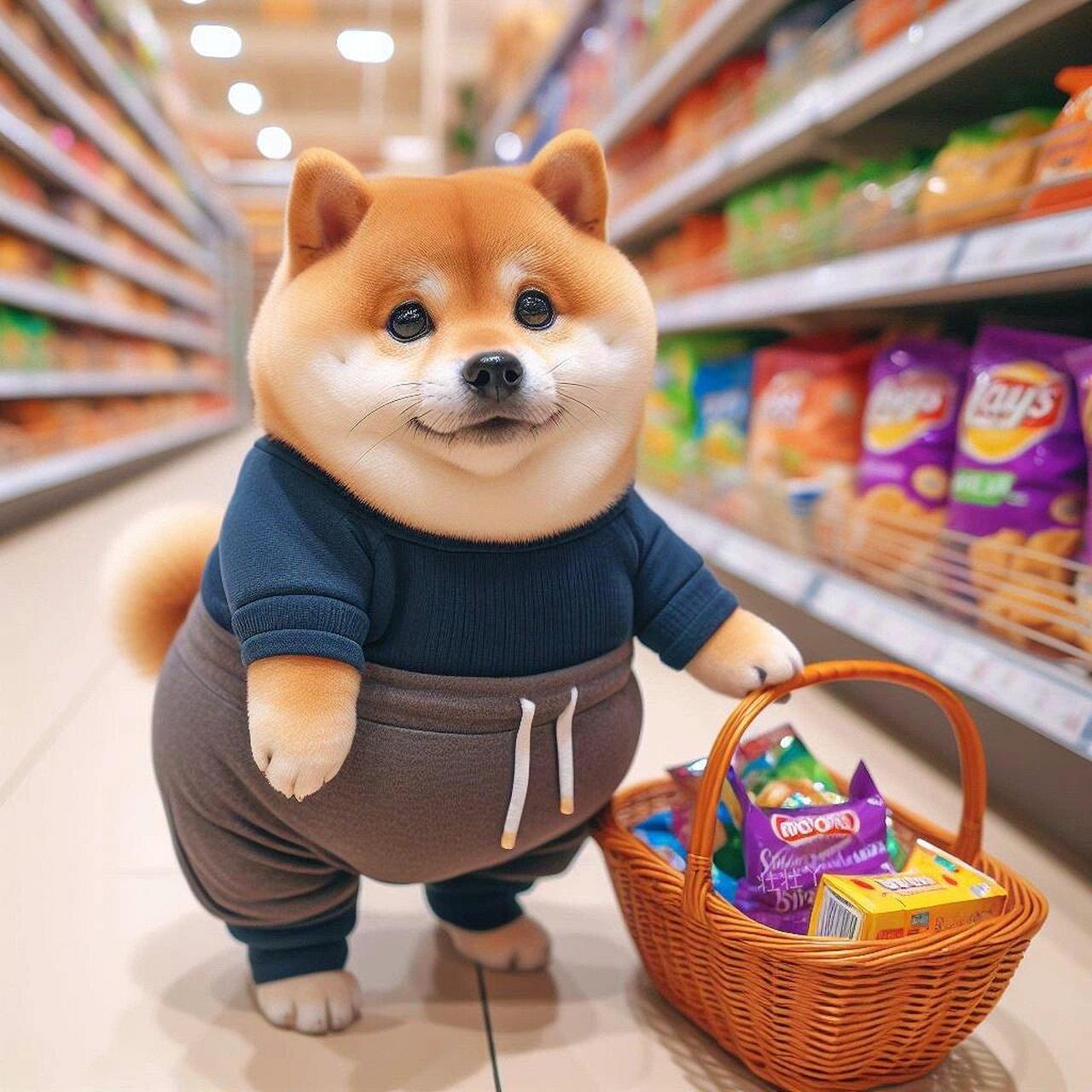 小肥柴壮壮出来买东西啦  不小心走到了零食区,不小心就拿了这么多