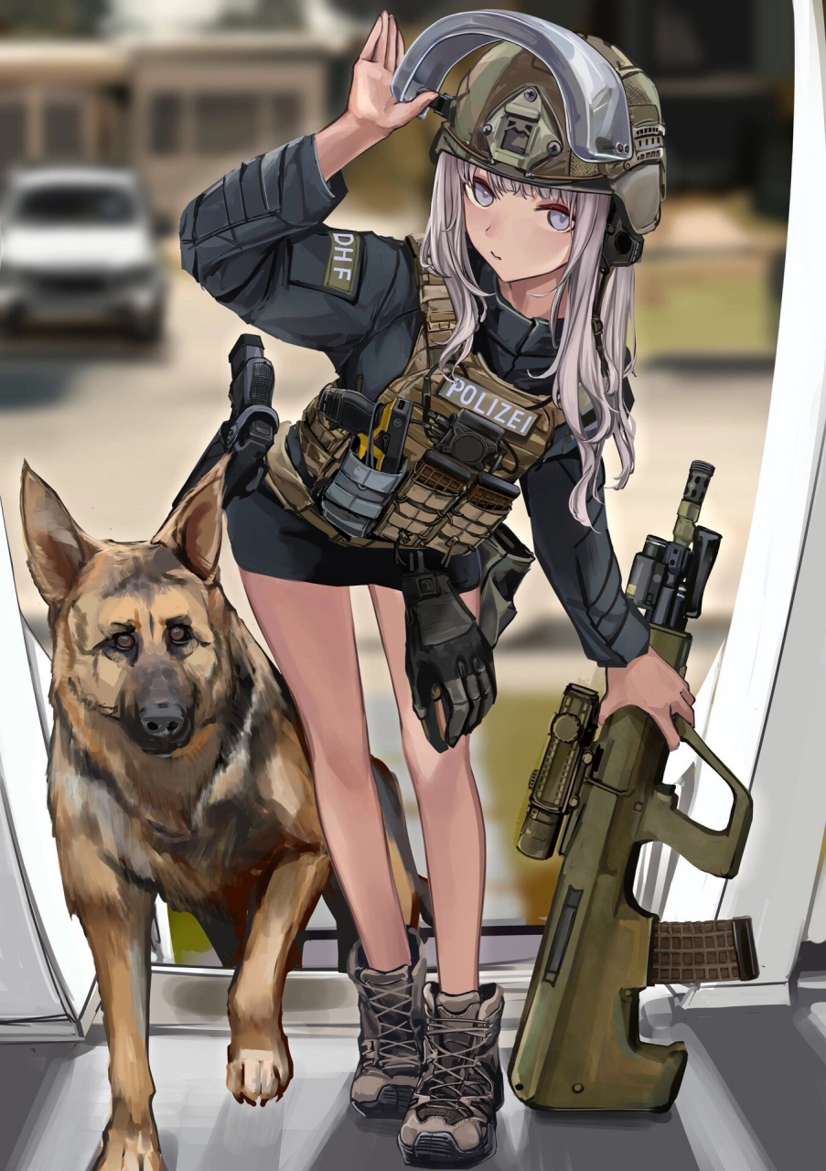 战术武装娘插画分享#插画# #热点引擎计划# #二次元