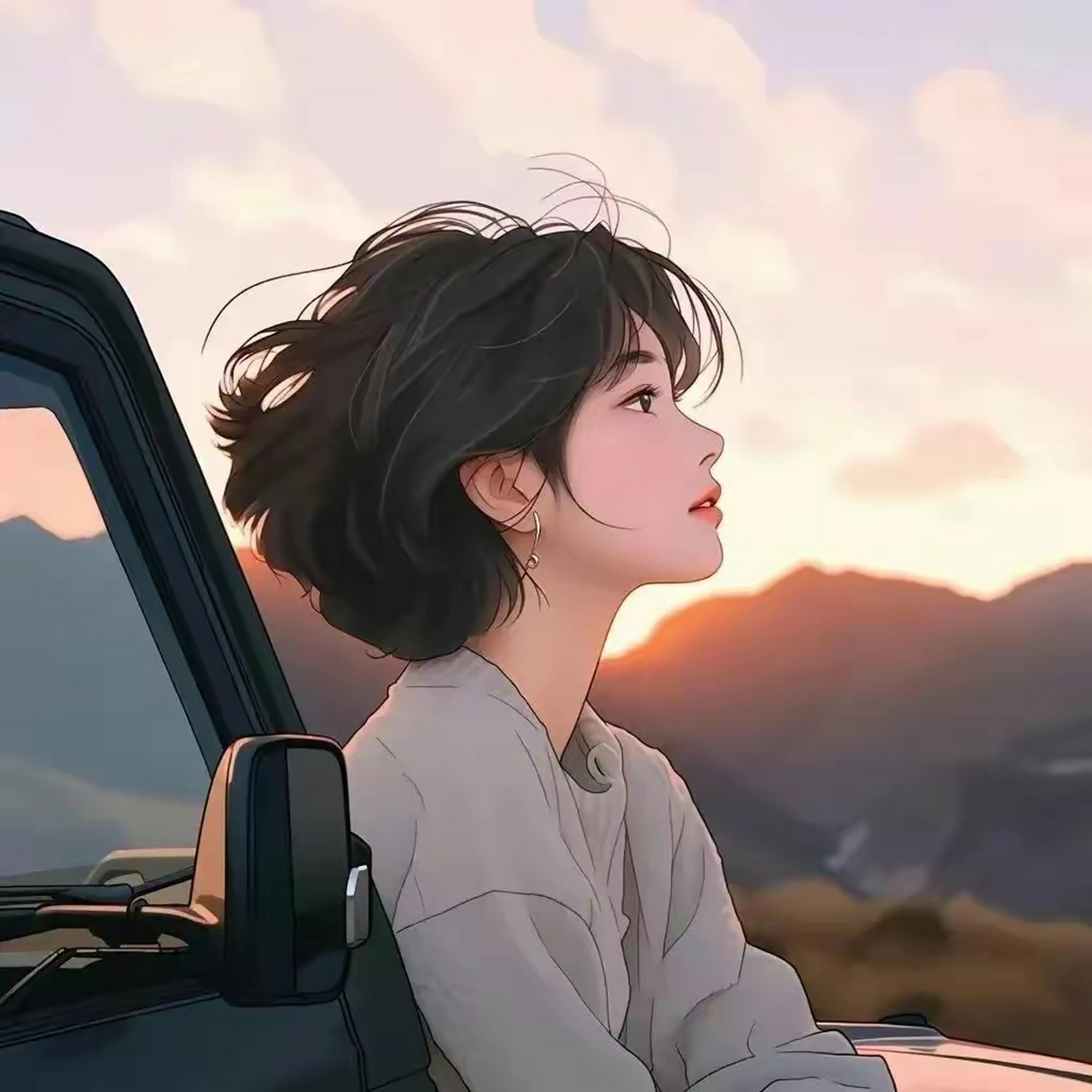 短头发女生头像,简单的不仅仅是生活,还有我们的心态 #跨年创作挑战赛