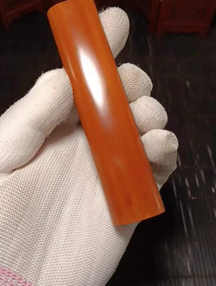 实心竹手把件怎么盘上色红的快