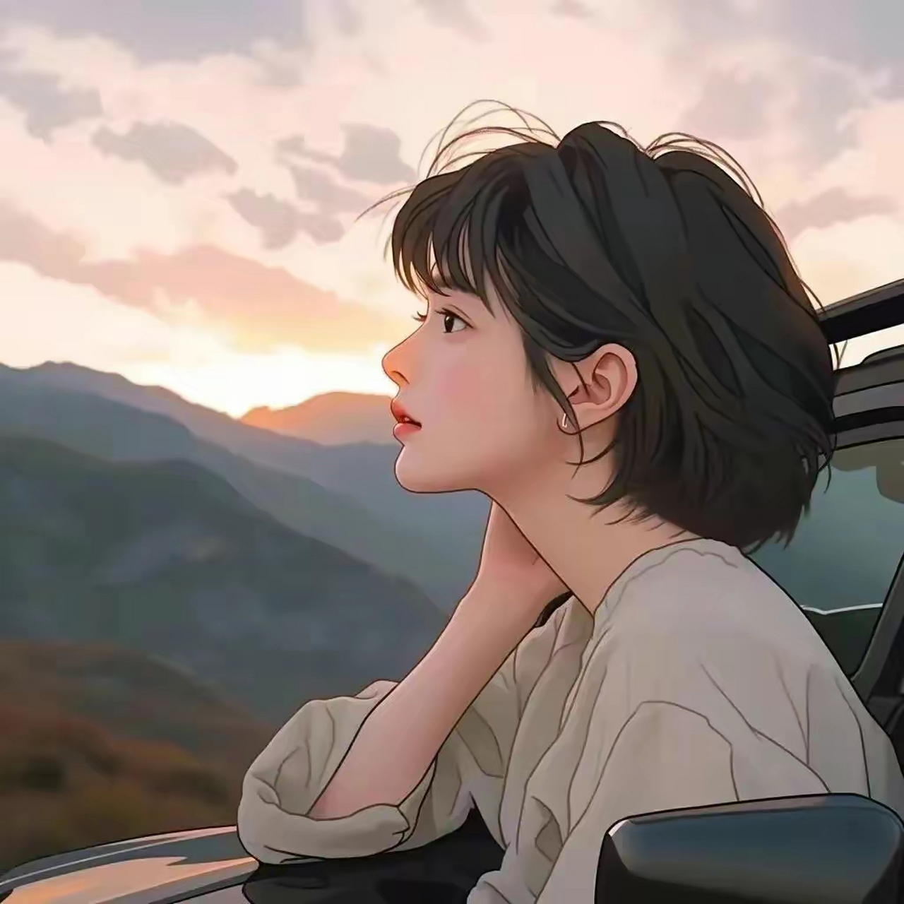 短头发女生头像,简单的不仅仅是生活,还有我们的心态 #跨年创作挑战赛