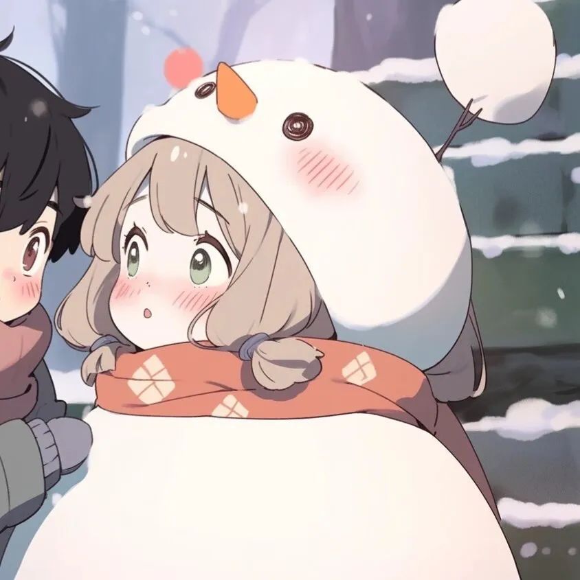 超甜的冬日卡通情头