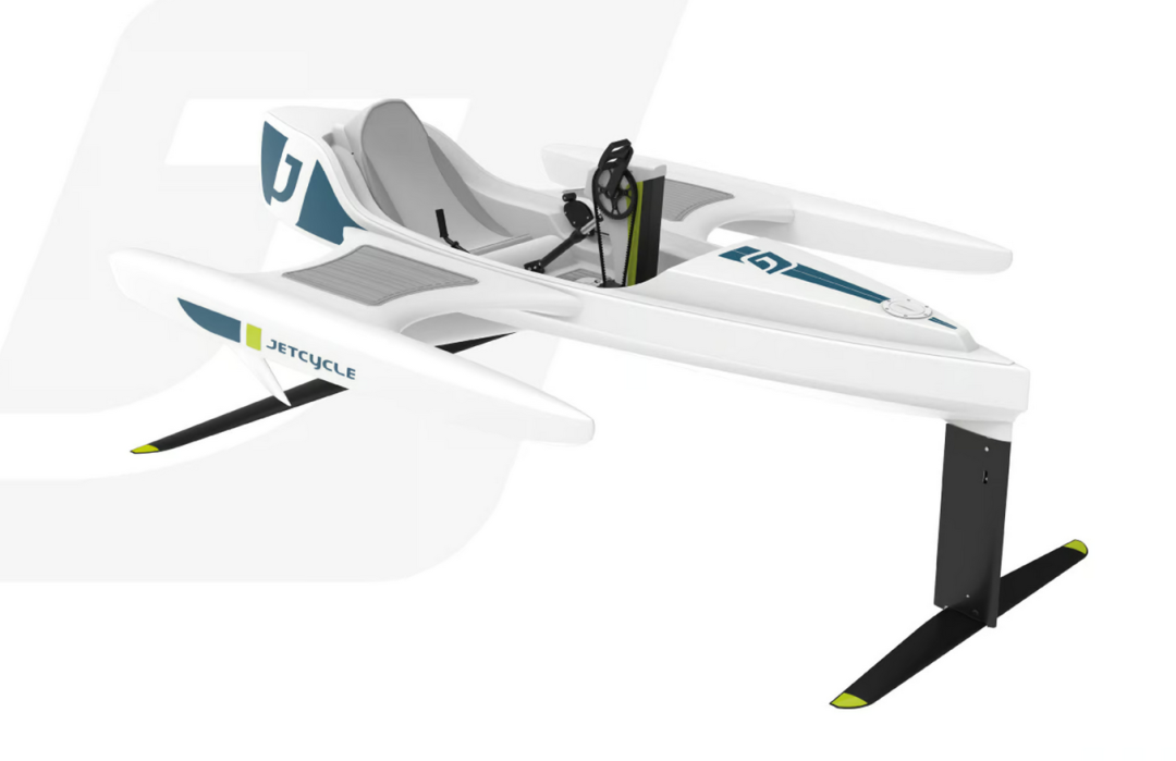 jetcycle推出三体卧式电动水翼飞行自行车