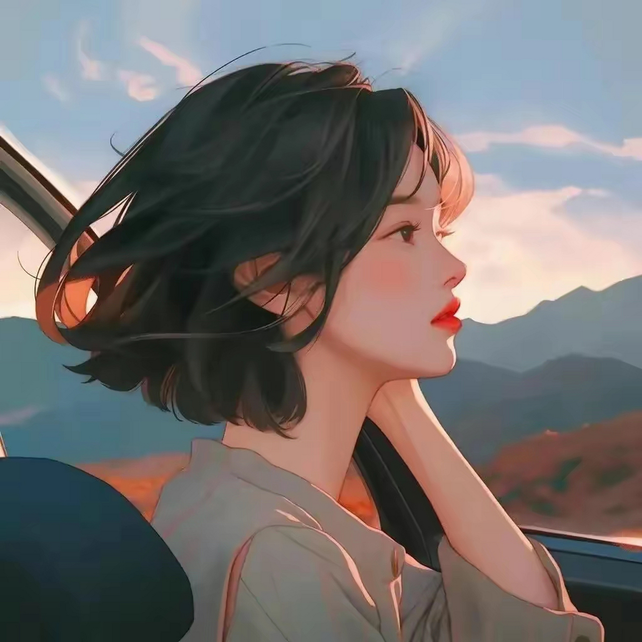 短头发女生头像,简单的不仅仅是生活,还有我们的心态 #跨年创作挑战赛