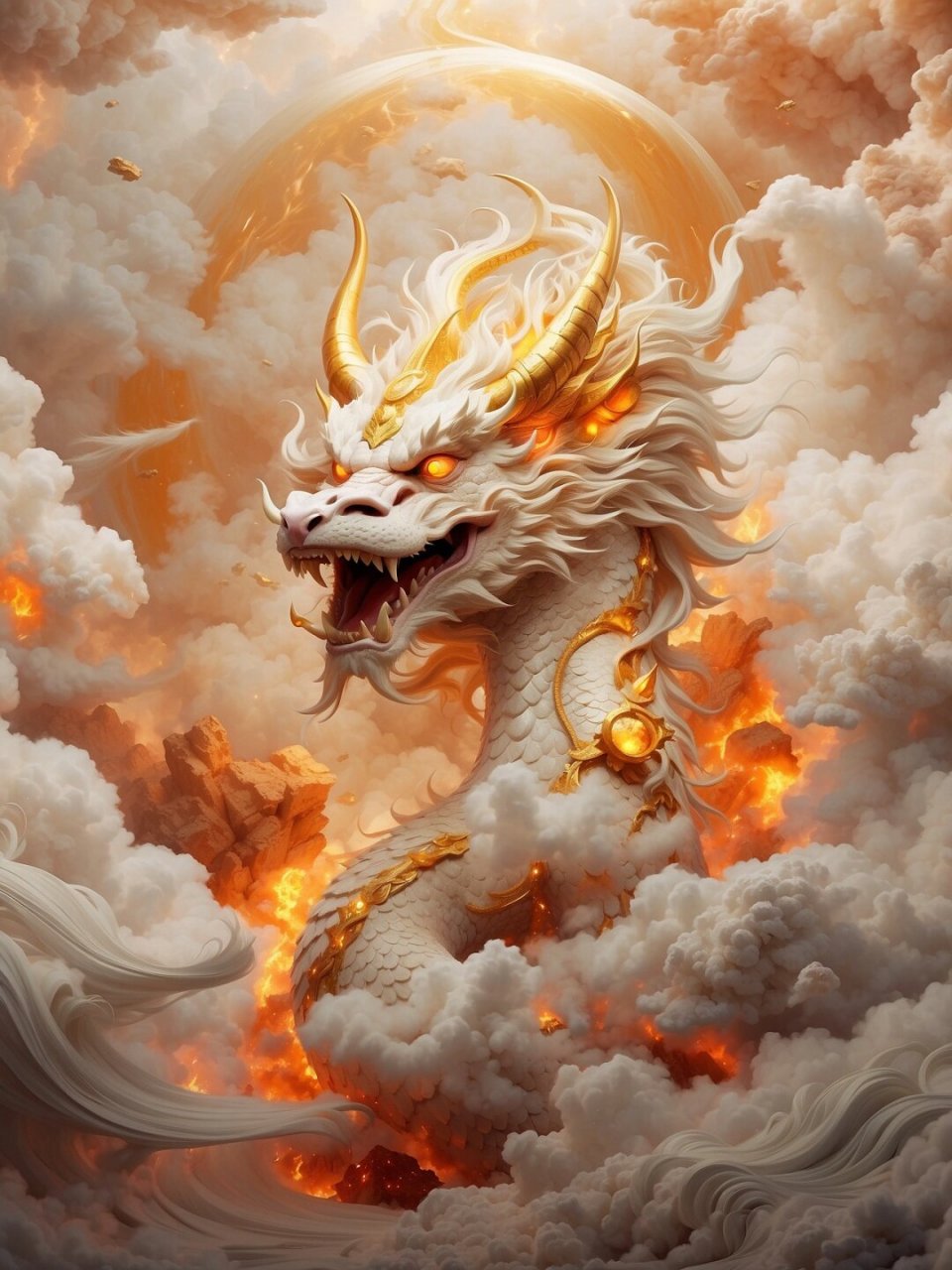 潜龙出渊,一飞冲天  蛟龙,是神话中的生物,披着闪闪发光的鳞甲,它的