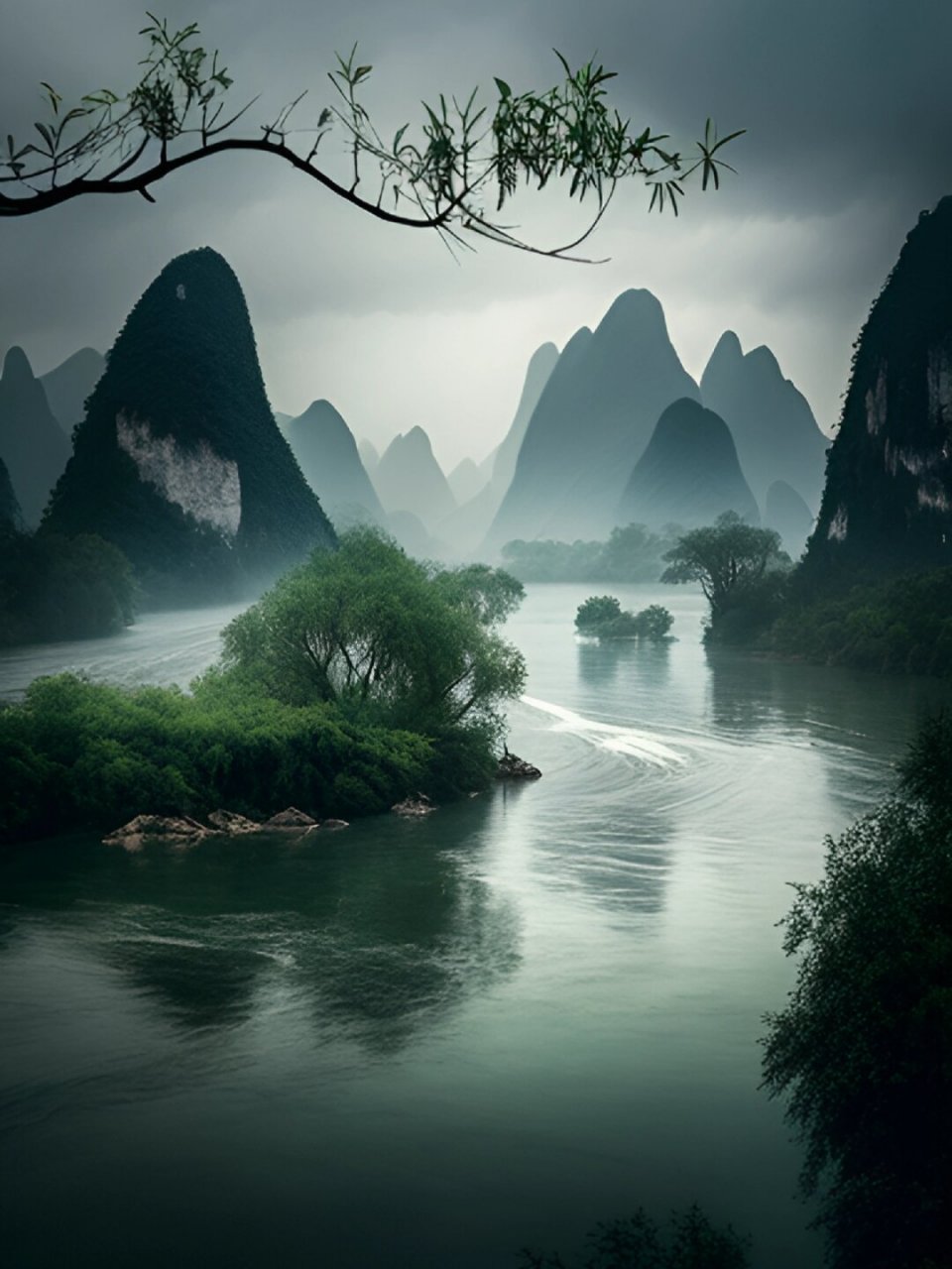 烟雨蒙蒙风景图片图片