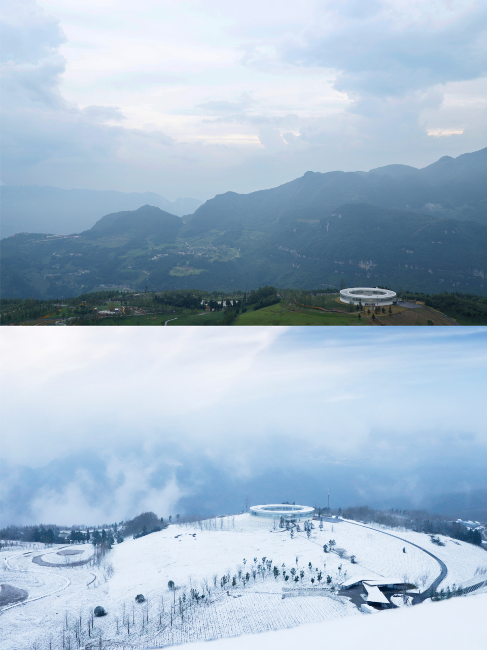 武隆·懒坝美术馆——方向感的消除  在懒坝美术馆的中央,四周的景色