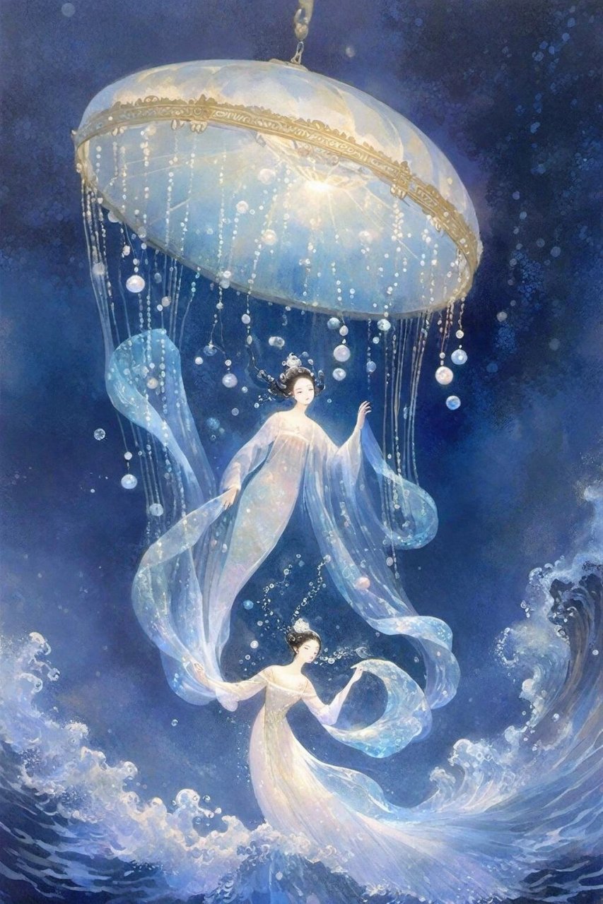 古风插画|深海梦境  深海,那个神秘又令人畏惧的地方,对于很多人来说
