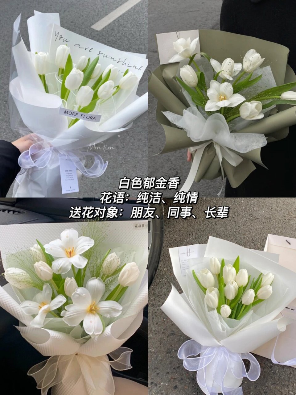 07白色郁金香 花语:纯洁,纯情 送花对象:朋友,同事,长辈  93