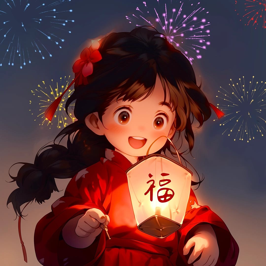 新年喜庆卡通头像女头 赶快收藏.@桑稚分享的动态