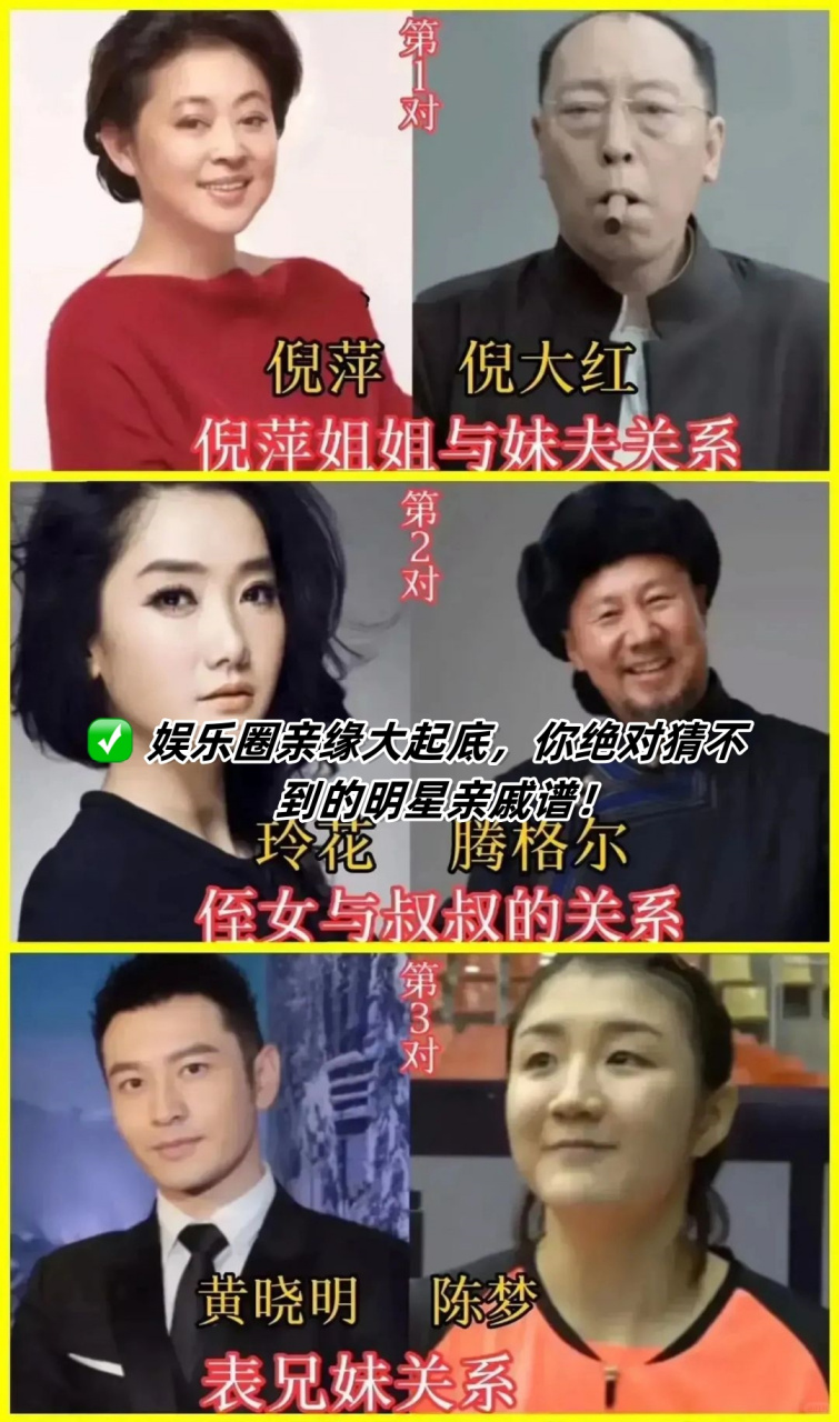陈赫与陈凯歌:著名演员陈赫是知名导演陈凯歌的侄子.