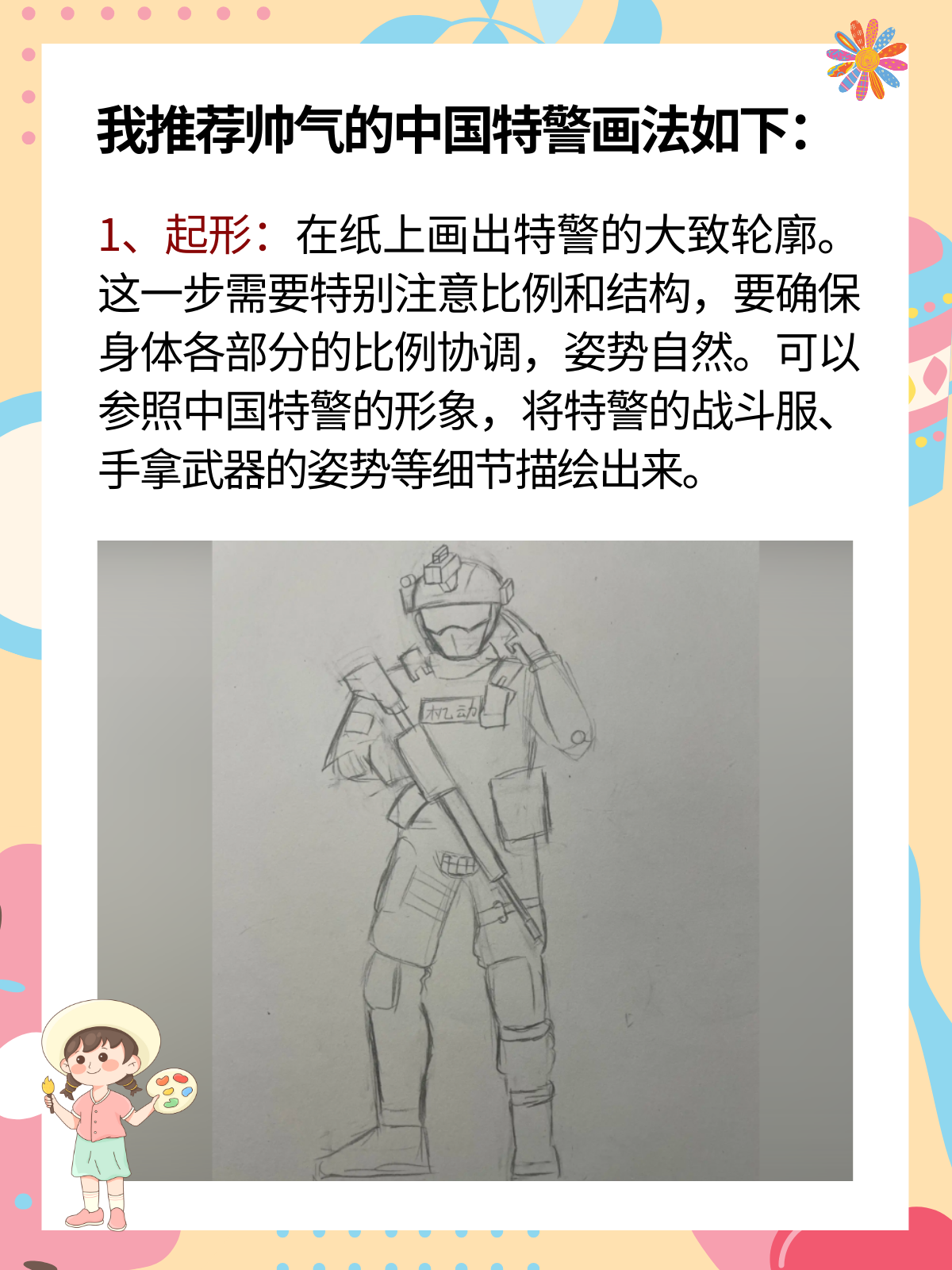 中国特警怎么画帅气 我推荐.@家庭小助教韩韩的动态