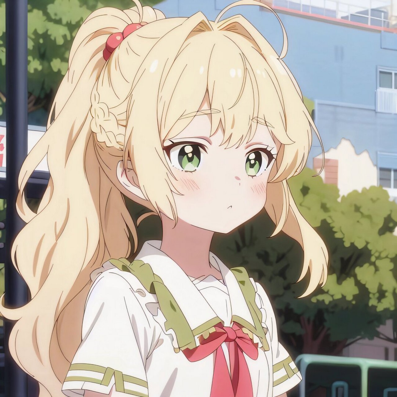 今天是金色的高马尾头发/动漫可爱女孩头像  动漫女生是一个充满活力