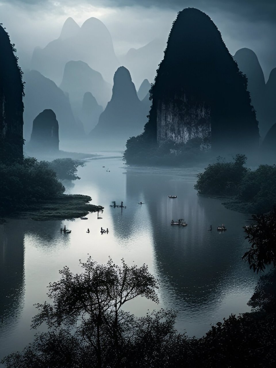 烟雨蒙蒙风景图片图片