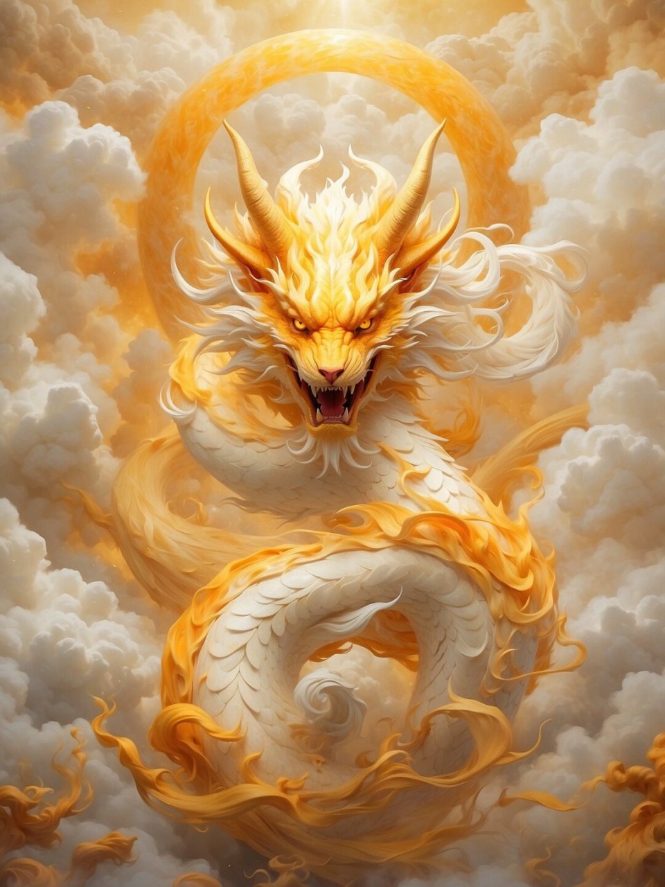 潜龙出渊,一飞冲天  蛟龙,是神话中的生物,披着闪闪发光的鳞甲,它的