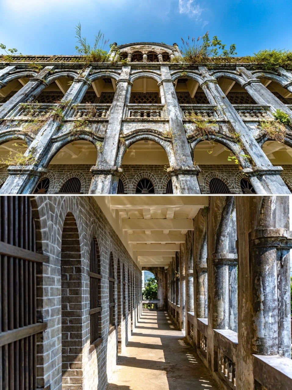 广西不为人知奇幻百年水中楼阁|大平坡水楼  这是一座中西合璧的水楼