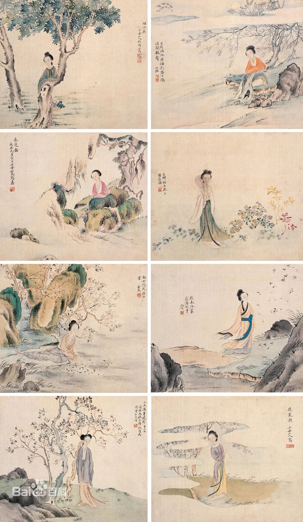 改琦国画仕女作品赏析