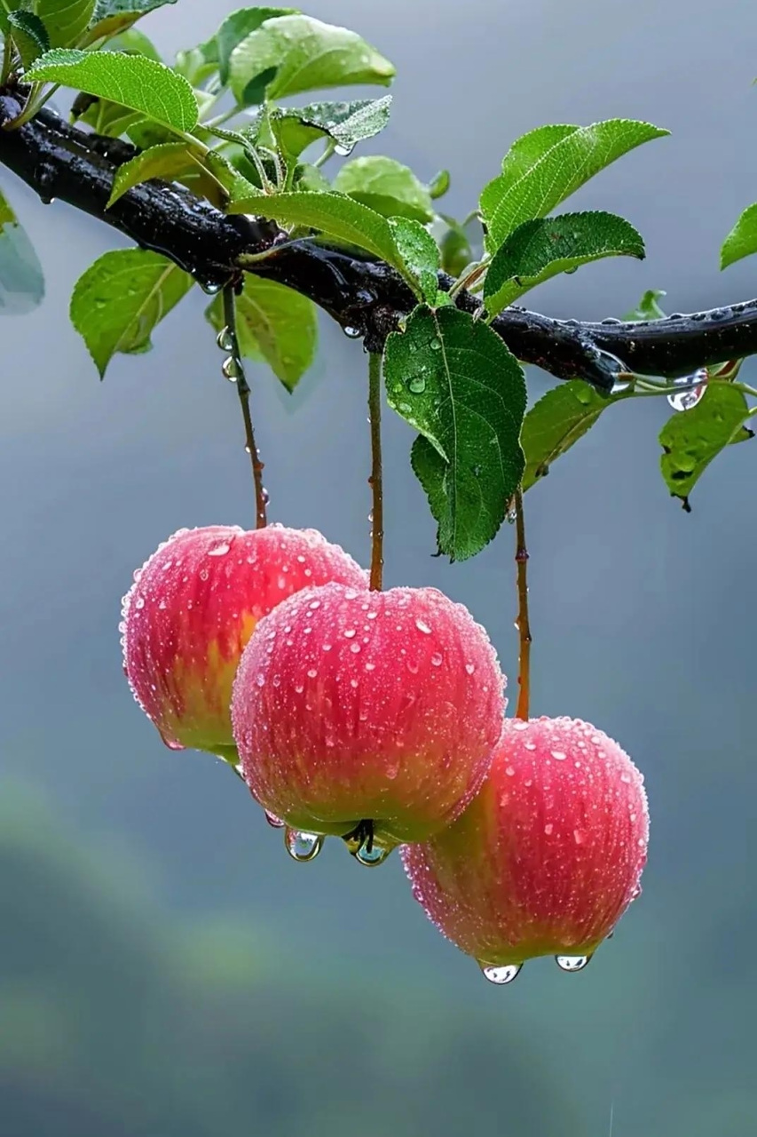嘎嘣脆的大红苹果🍎,大山的馈赠,个个秀丽,脆甜欲滴