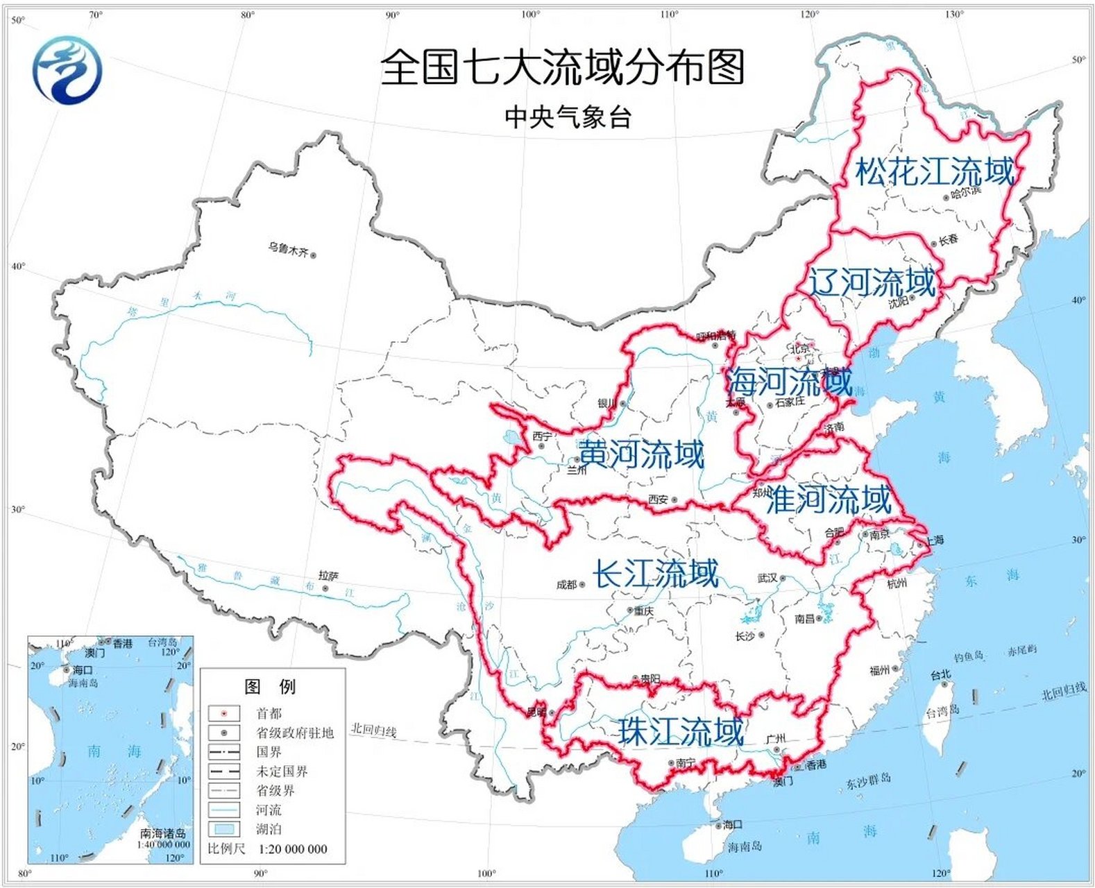 江河湖海对应图片