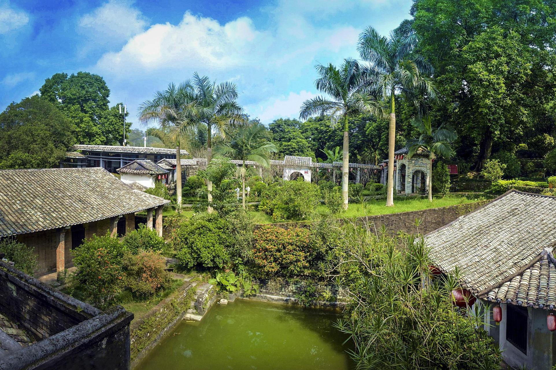 深藏广西陆川的谢鲁山庄,融合江南与当地山水之韵.